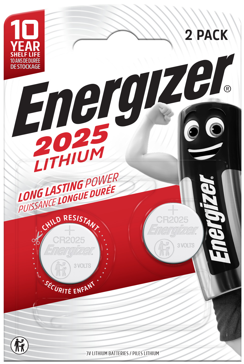 ENERGIZER Lithium CR2025 blister da 2 pezzi