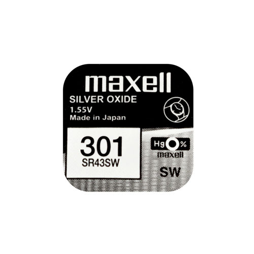 Batteria ossido argento MAXELL 1pc. Blister SR43SW