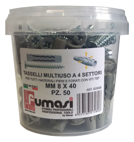 TASSELLI 620008 8MM+VITI BARATT 50PZ 620008