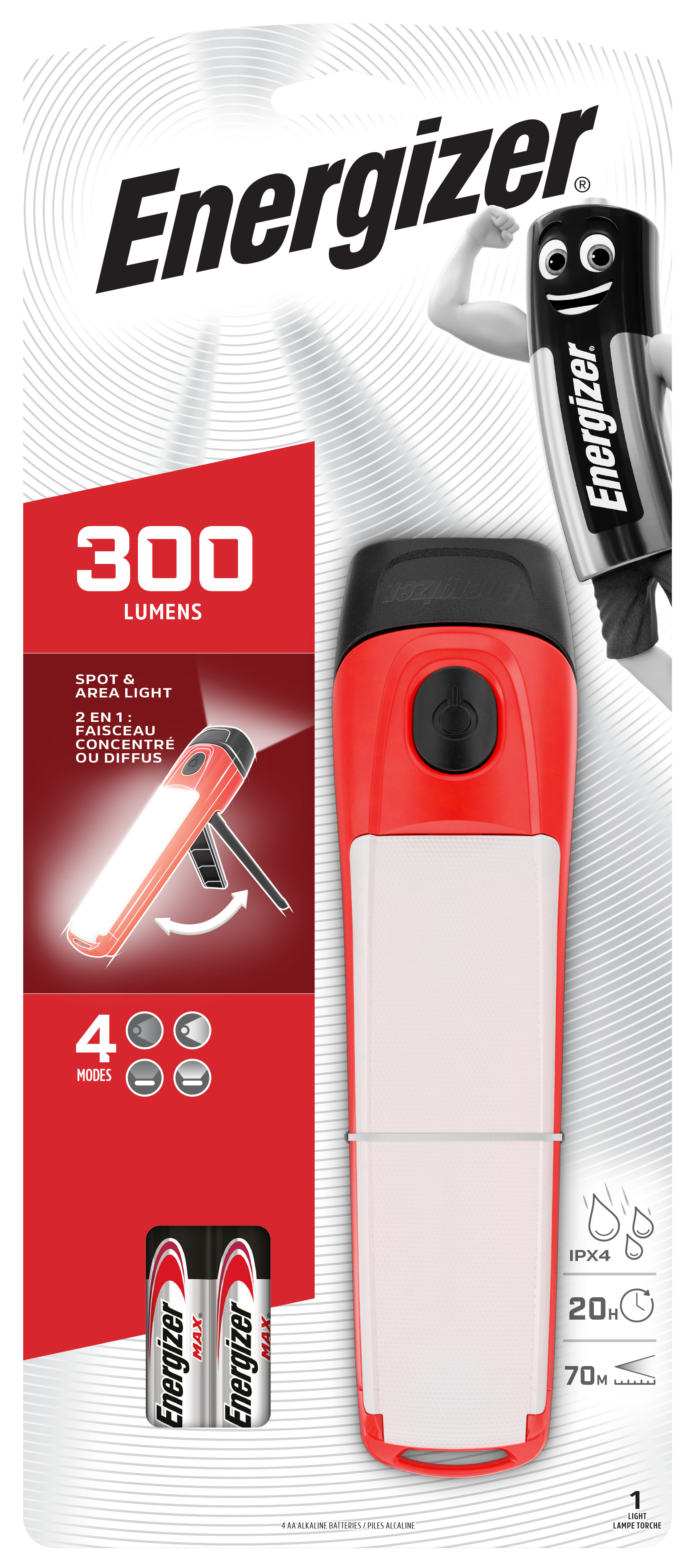 ENERGIZER EU Fusion 3in1 Work Tripod 4AA 300  lumens, tray