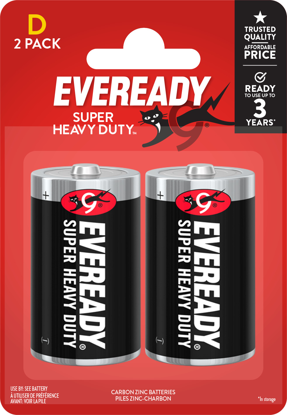 Eveready Super Heavy Duty D blister da 2 pezzi