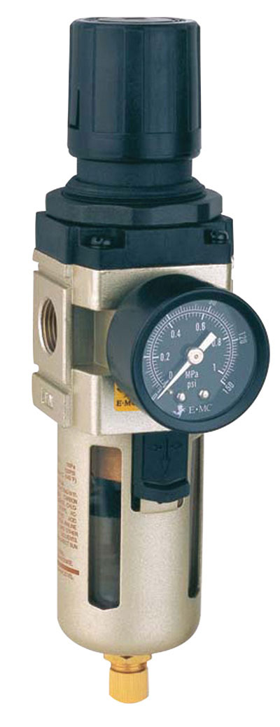 Filtro/regolatore+lubrificatore di pressione, attacco 1/4" BSP fem