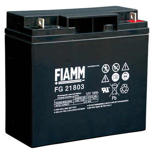 Batteria al piombo ricaricabile 12V 18Ah terminale bandiera d.5.5 FIAMM