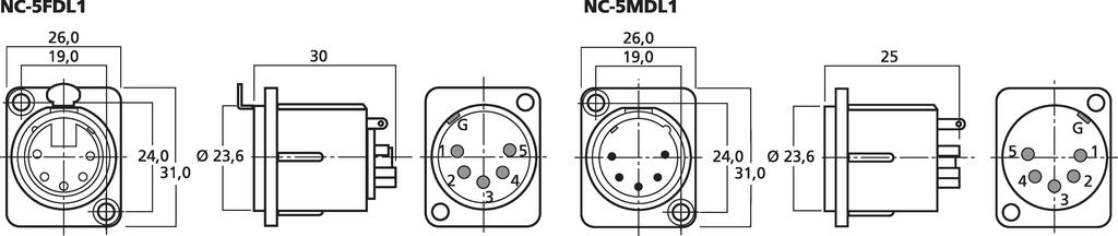 NC-5FDL1 - Presa XLR