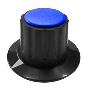 Manopola Nera A Mandrino 36x20 Ø6 Blu MA/1125B