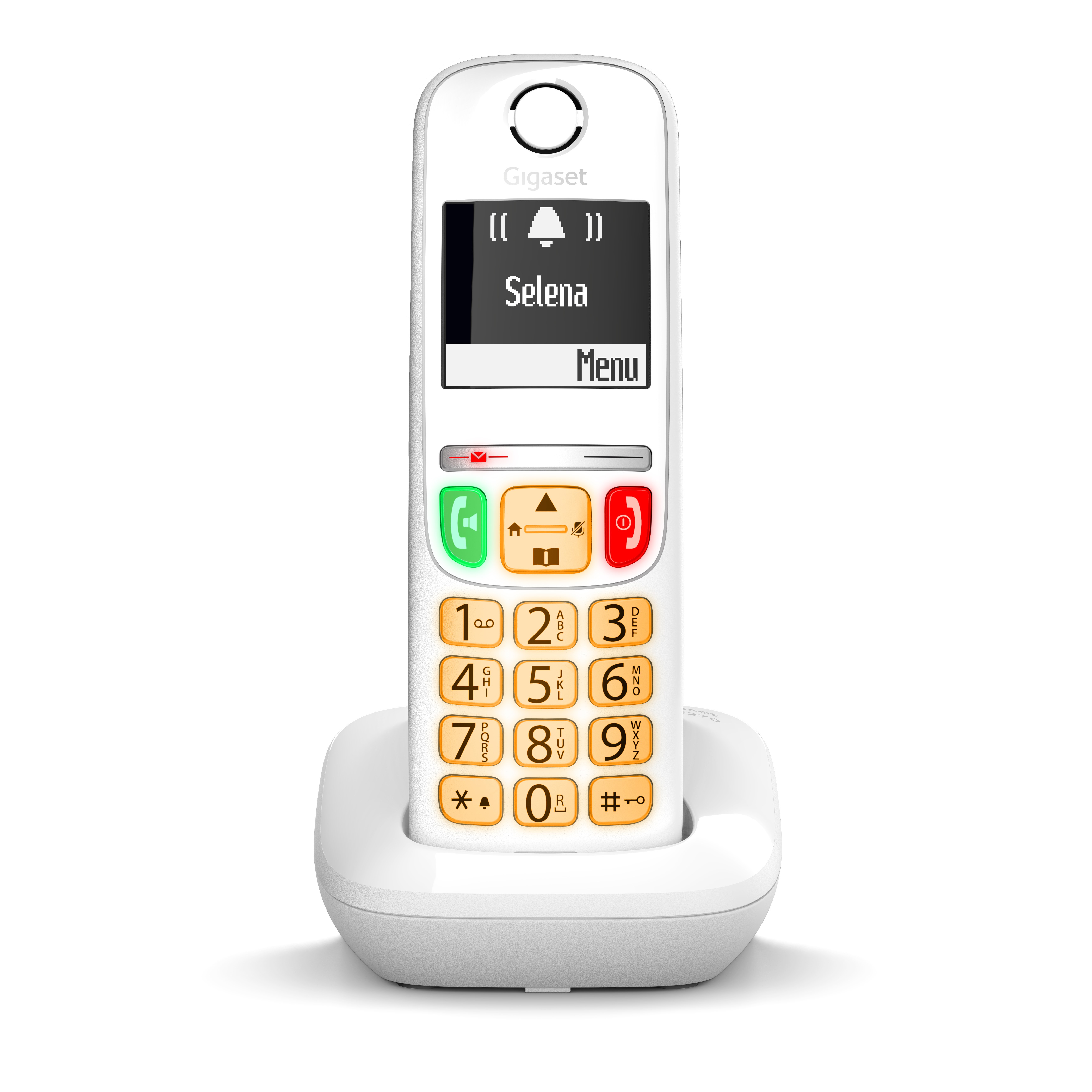 Telefono Cordless Gigaset DECT con tasti grandi E270 - colore Bianco