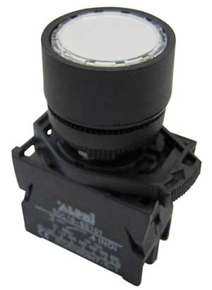 Pulsante Luminoso A Ghiera A Led 24V Bianco AP/INT/3161-C