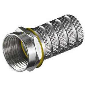 Connettore Femmina Maschio Avv. Cavo Rg58/59 Est.Ø6mm 2 Ring Gialli F/1602AR-I