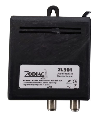 ZL301 - Alimentatore TV switching, 12V 300mA, 1IN - 1 OUT