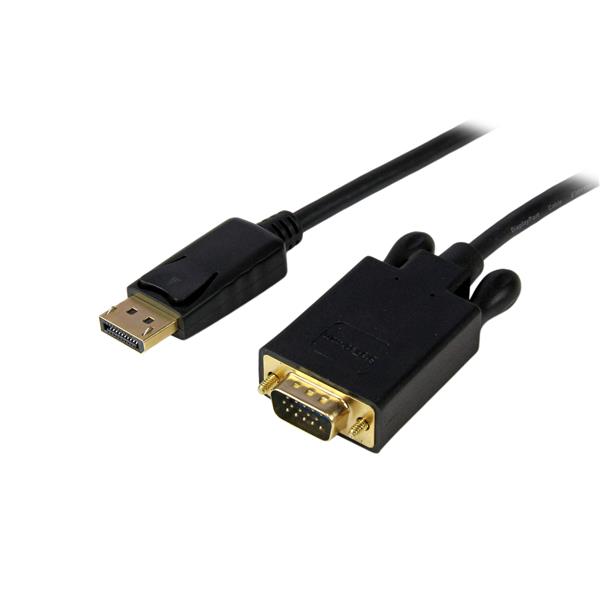 Startech.com DP2VGAMM3B Cavo da DisplayPort a VGA da 1 m - Cavo adattatore da DisplayPort a VGA attivo - Video 1080p - Cavo monitor da DP a VGA - Convertitore da DP 1.2 a VGA - Connettore DP a scatto (DP2VGAMM3B)
