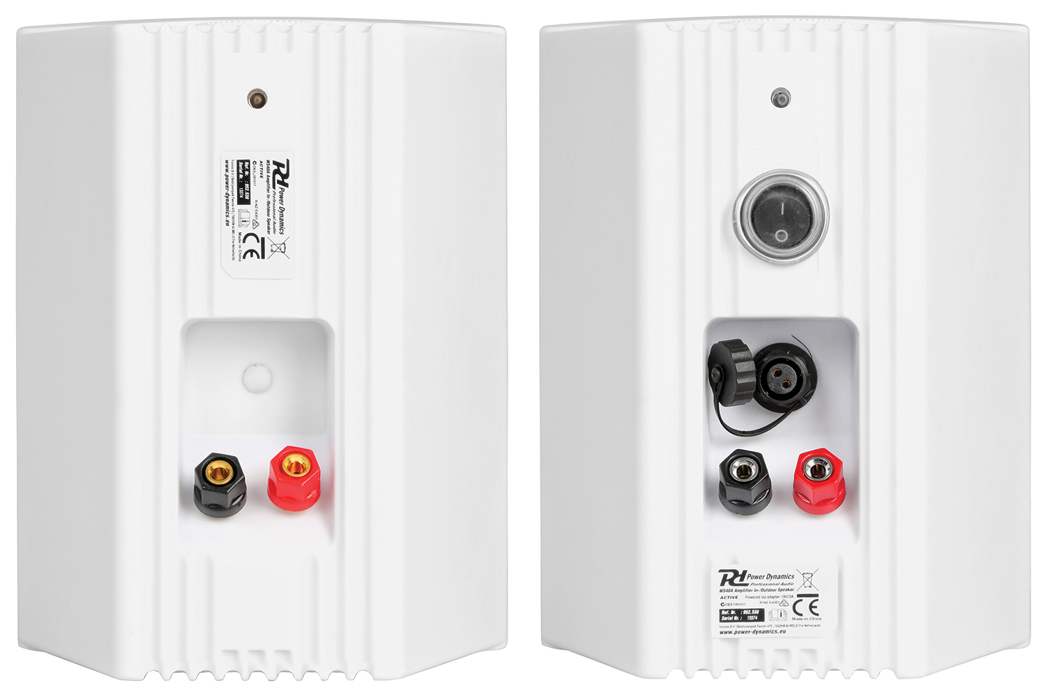 Set 2 diffusori attivo-passivo, da 200W con funzione wifi e bluetooth, colore bianco, Mod. WS40A