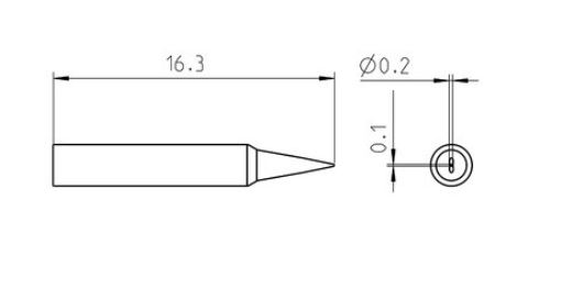RT Pico Punta saldante, Ø 0,2 x 0,1 mm T0050102299 Weller
