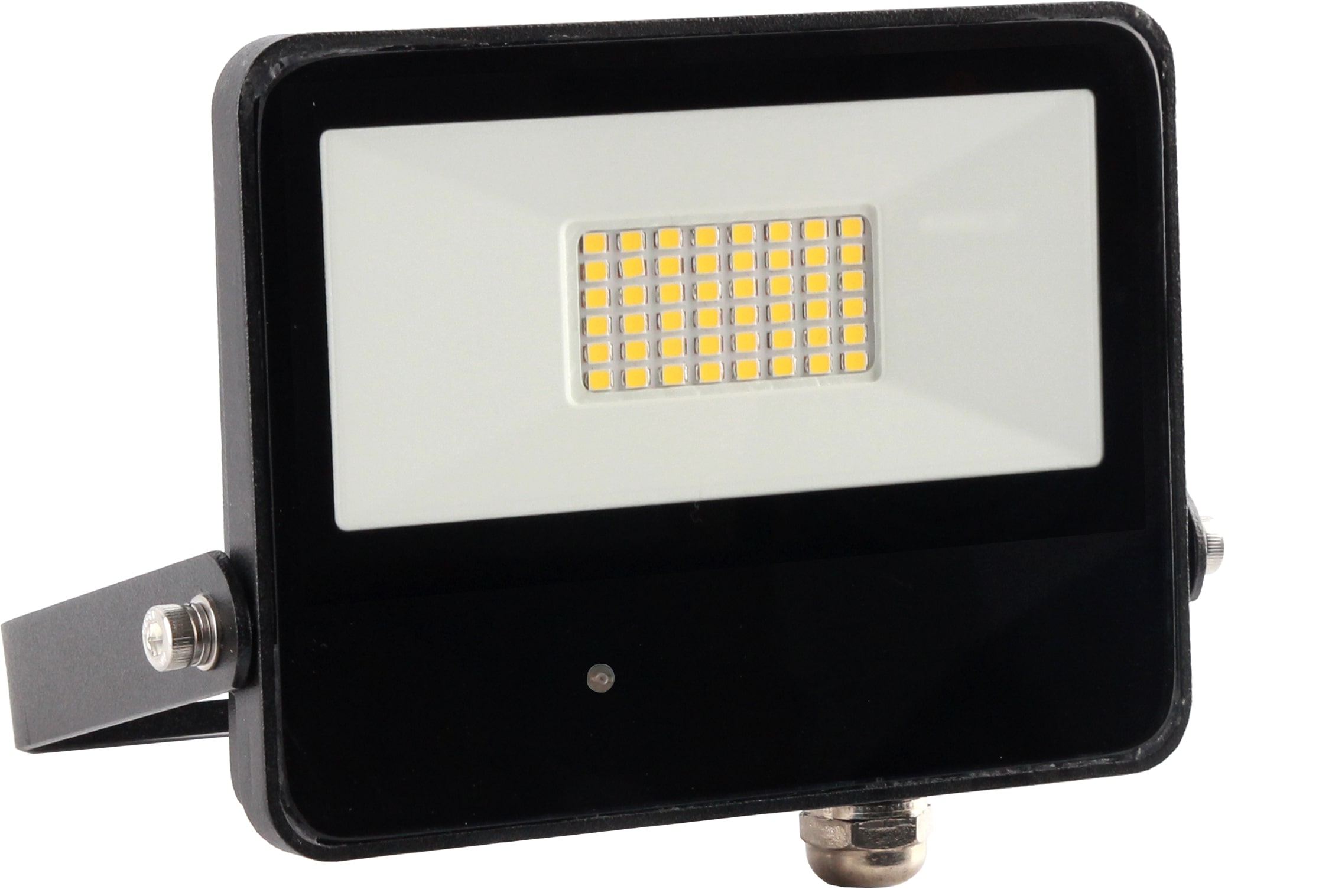 Faro HTP-DS MW 30W,  sensore crepuscolare e movimento, 4000K, Nero, MKC Light