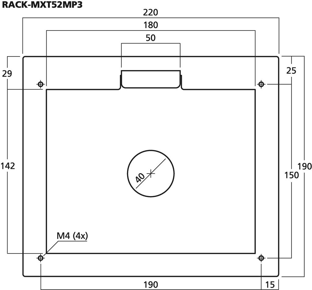 RACK-MXT52MP3 - Custodia Protettiva per MXT-52MP3