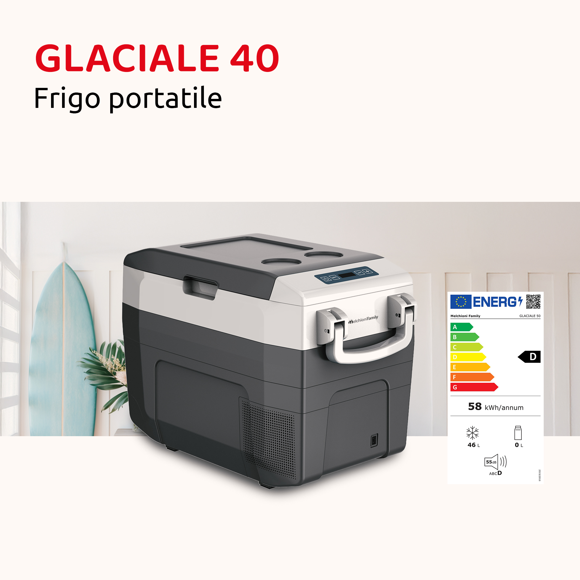 Frigo portatile GLACIALE 40 -  37L rigido