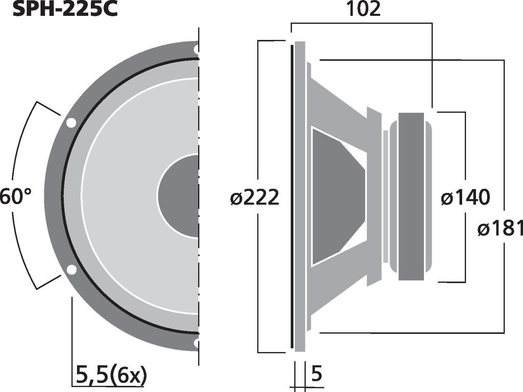 SPH-225C - Woofer HiFi