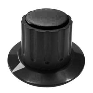 Manopola Nera A Mandrino 36x20 Ø6 Nera MA/1125N