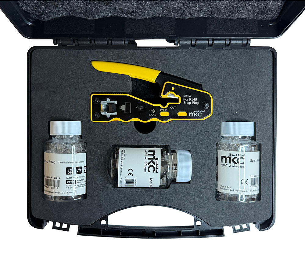 MK450 Kit - Valigetta Pinza Crimpare e connettori Tecnologia Passante