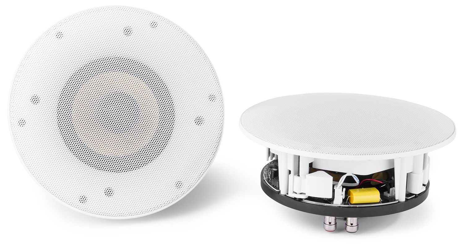 Coppia diffusori WI-FI e Bluetooth da incasso a soffitto 100W 8Ω, colore bianco, Mod.WCS50