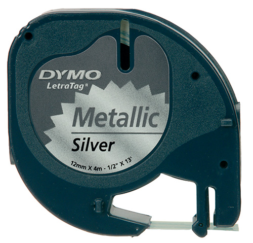 Nastro LT in plastica - 12 mm x 4 m Argento metallizzato