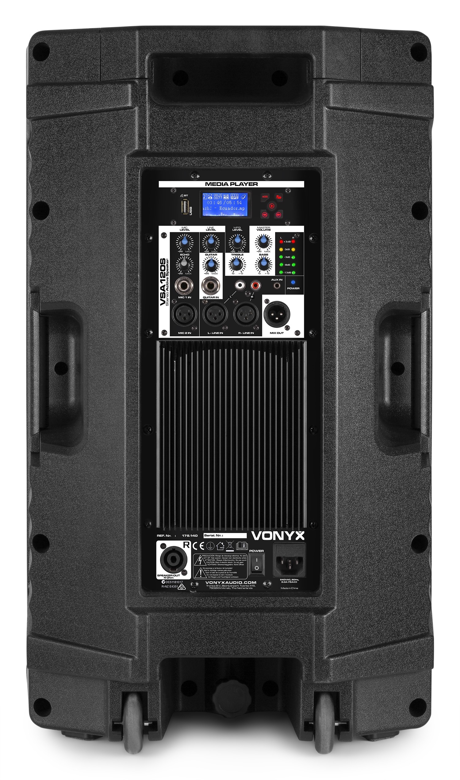 Set 2 diffusori attivi da 800W, 12" con BT/USB/MP3 mod.VSA120S