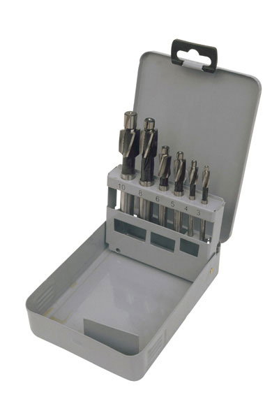 Set 6 pezzi fresa controforo (M3,4,5,6,8,10)