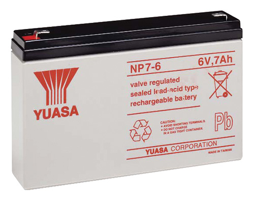 Batteria al piombo ricaricabile 6V 7Ah YUASA