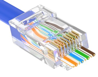 Spina RJ45 connettore con fori passanti Cat6 UTP (sacchetto da 20pz)