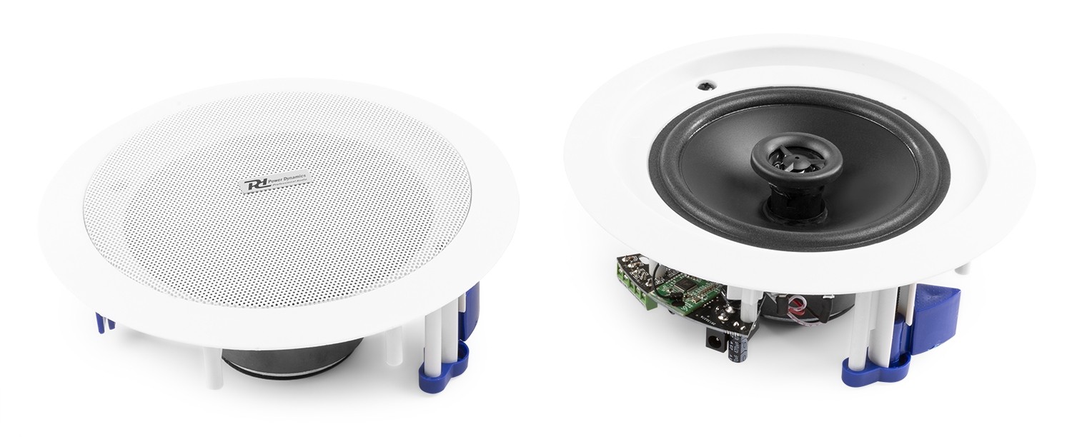 Coppia diffusori amplificati da incasso a soffitto con ricevitore bluetooth, Mod. CSBT60