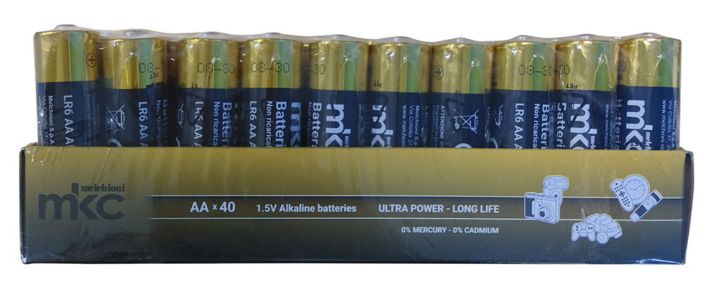 BATTERIA R06 AA ALCALINA MKC BOX 40PZ