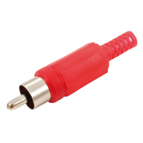 Spina rca volante rossa con guidacavo CT2005 PLUG RED