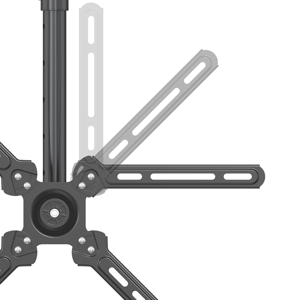 Supporto TV 22''-55''  da soffitto  con discesa regolabile  444-794mm nero, Mod. STV-IR-2255-S