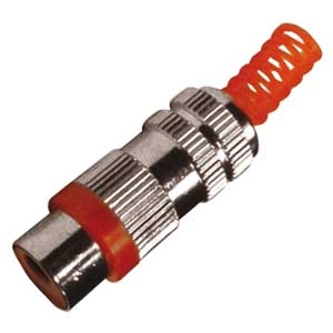 Presa Volante Coassiale Metallica Con Guidacavo Rossa RCA/379R-C