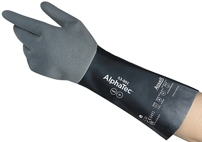 Guanto nero lungo Alphatec 58-001 Misura L/9