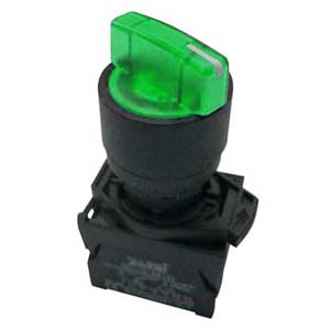 Selettore Luminoso Led Leva 2 Posizioni Fisse Verde AP/INT/2365-C