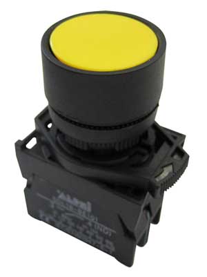Pulsante Piatto A Rilascio Giallo N/O AP/INT/51-C