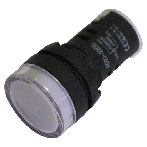 Segnalatore luminoso da pannello led 12v d.29mm bianco XY-LIL-22-12W MKC