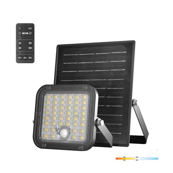 Faro solare MHCS PREMIUM 10W 2CCT IP65, con kit pannello solare 6W
