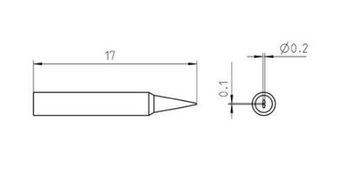 RT Pico Punta saldante, conica, non bagnabile, Ø 0,2 x 0,1 mm T0050104099 Weller