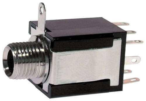 PRESA 6,4MM STEREO ABS DA PANNELL.DOPPIA COMMUT