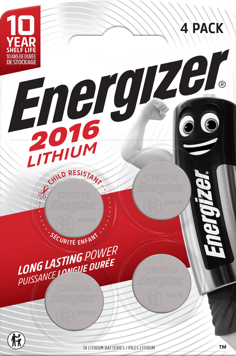 ENERGIZER Lithium CR2016 blister da 4