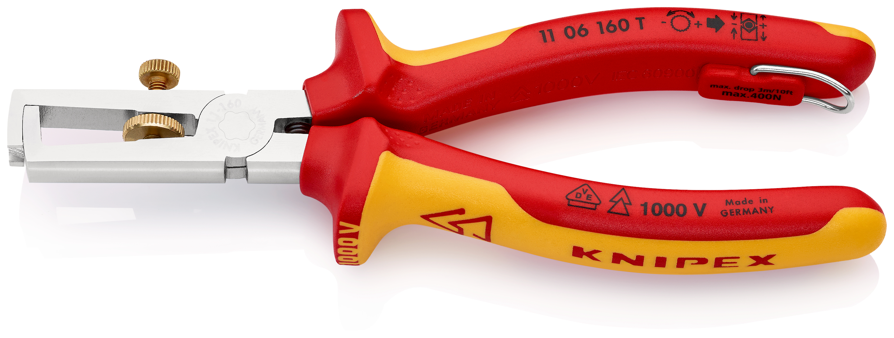 Pinza spelacavi TT 11 06 160 T BK, isolamento a 1000V