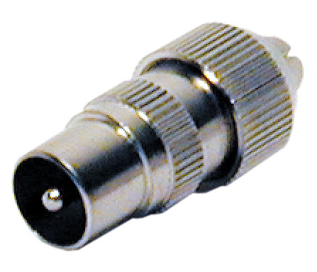 Spina coassiale tv 9,5 mm volante in metallo